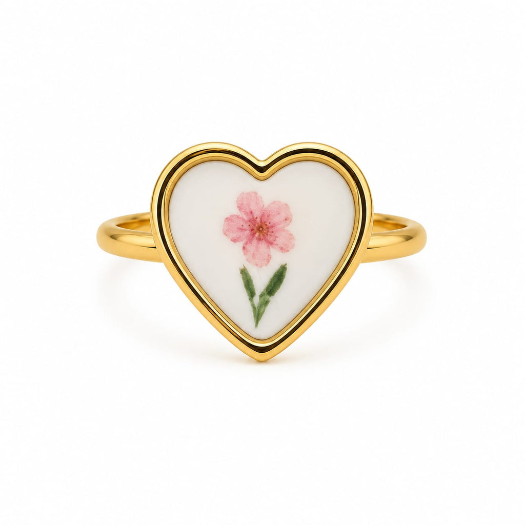Anello Cuore Fiorito