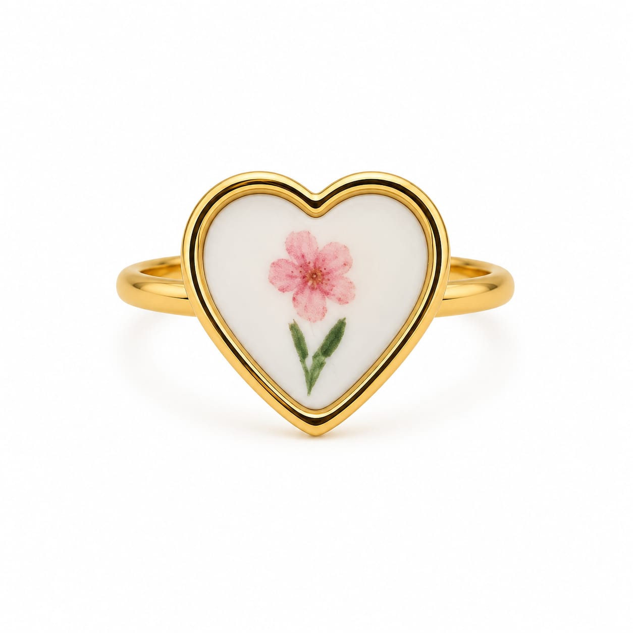 Anello Cuore Fiorito